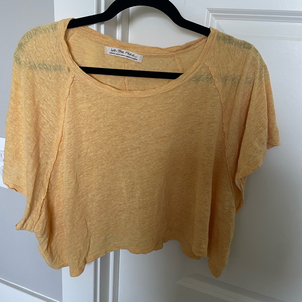 Yellow free people shirt